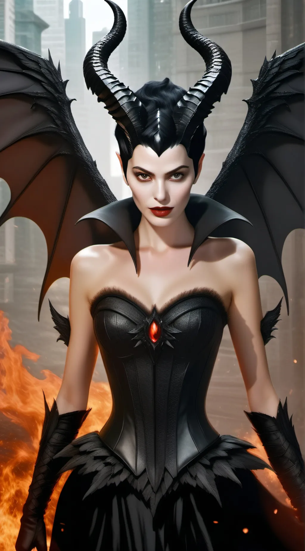 ai character: Maleficent background