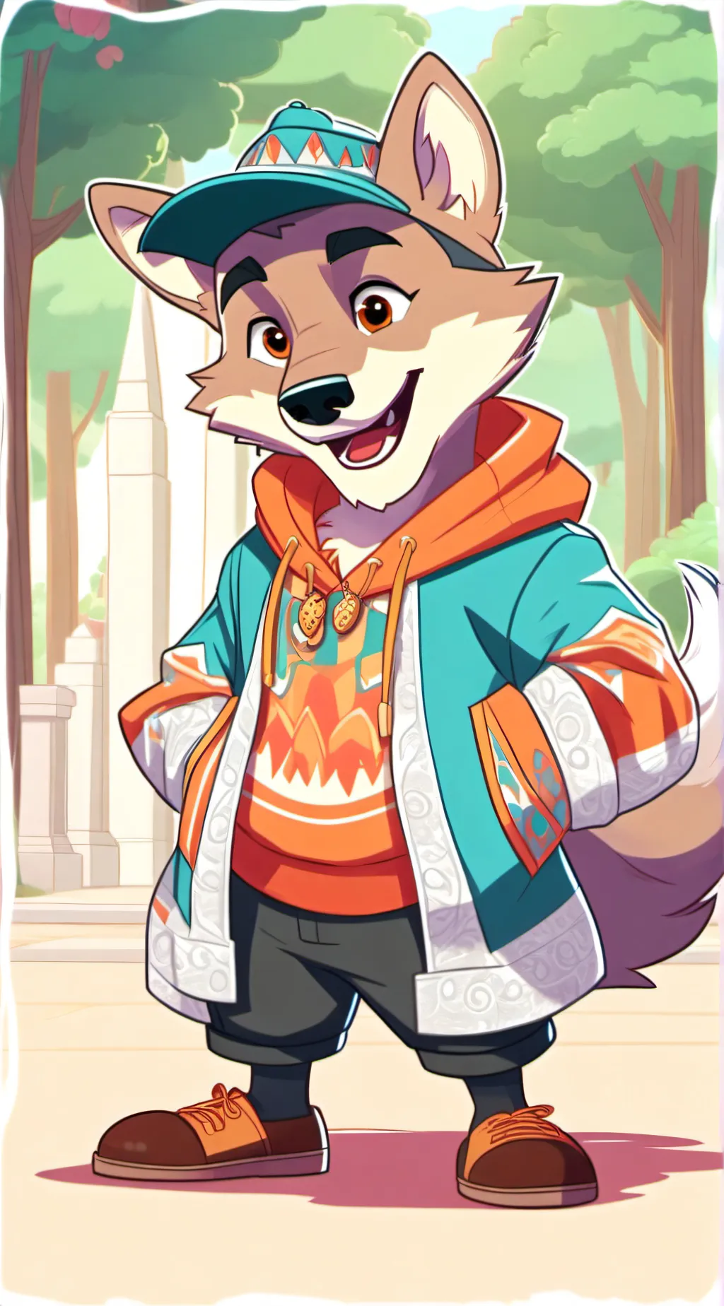 ai character: furry background
