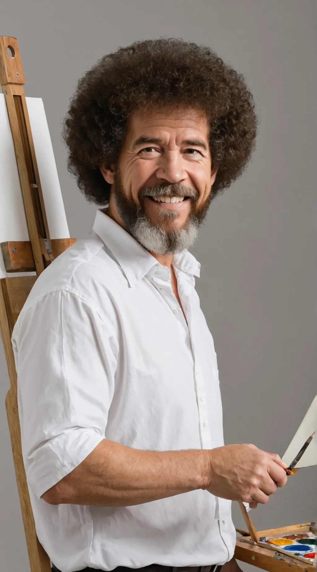 ai character: Bob Ross background