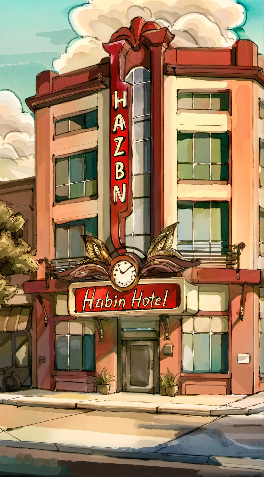 ai character: Hazbin Hotel background