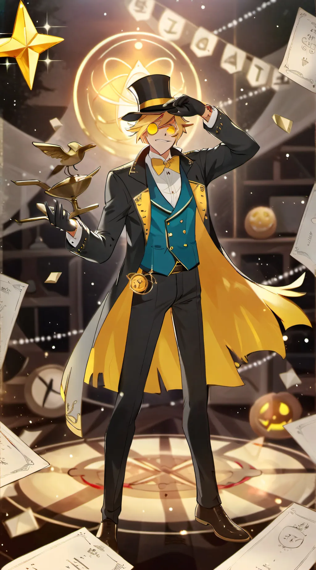 ai character: Bill Cipher background