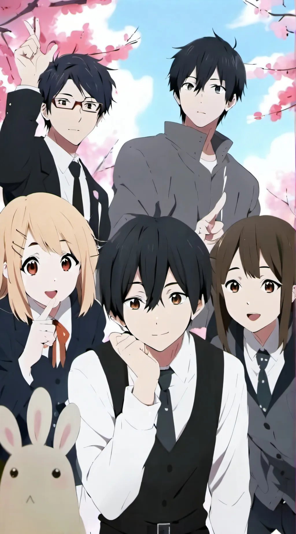 ai character: Friend group 🤨👍 background