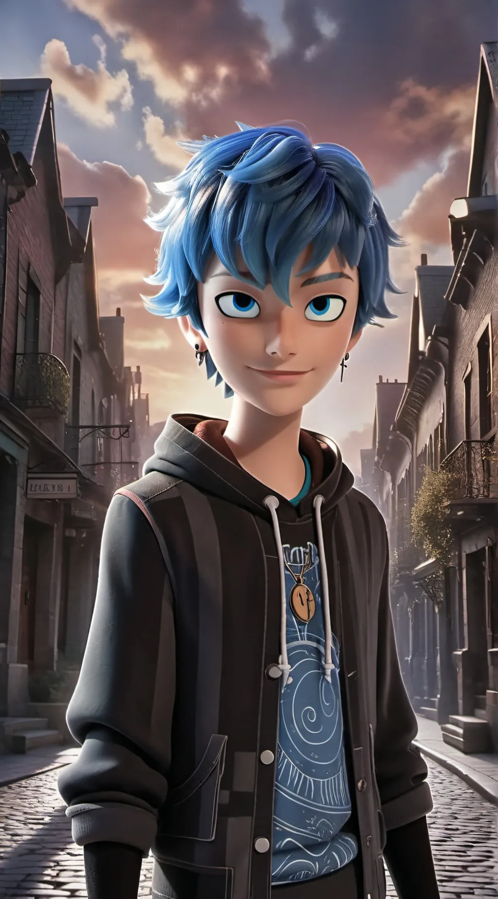 ai character: LUKADRIEN background