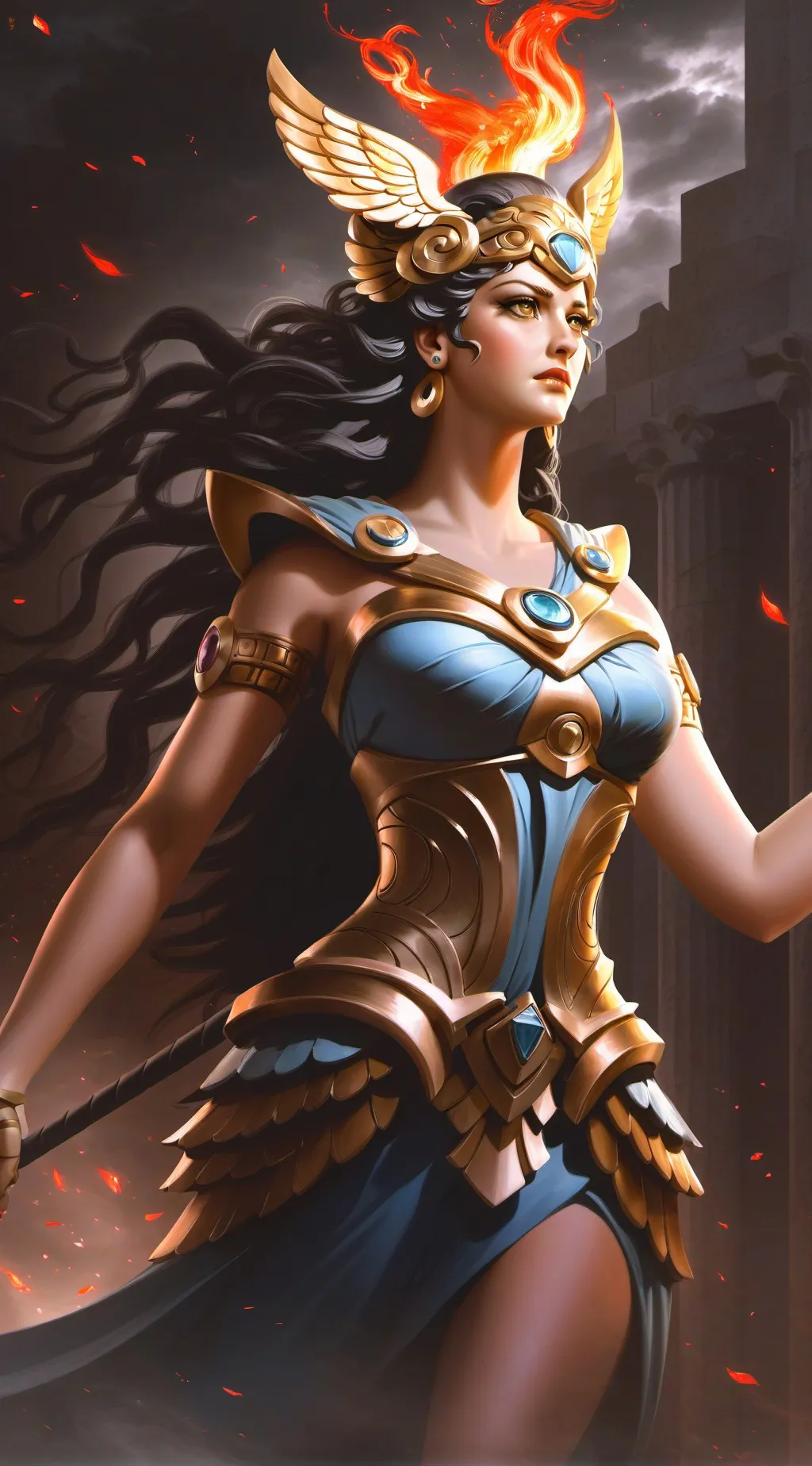ai character: Athena background