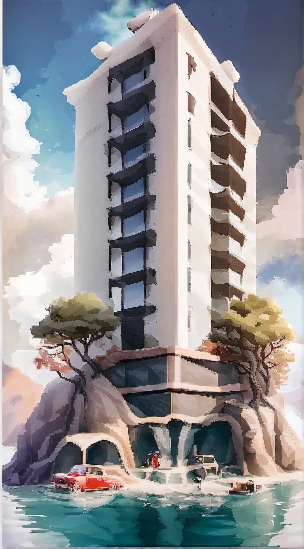 ai character: MHA HOTEL background