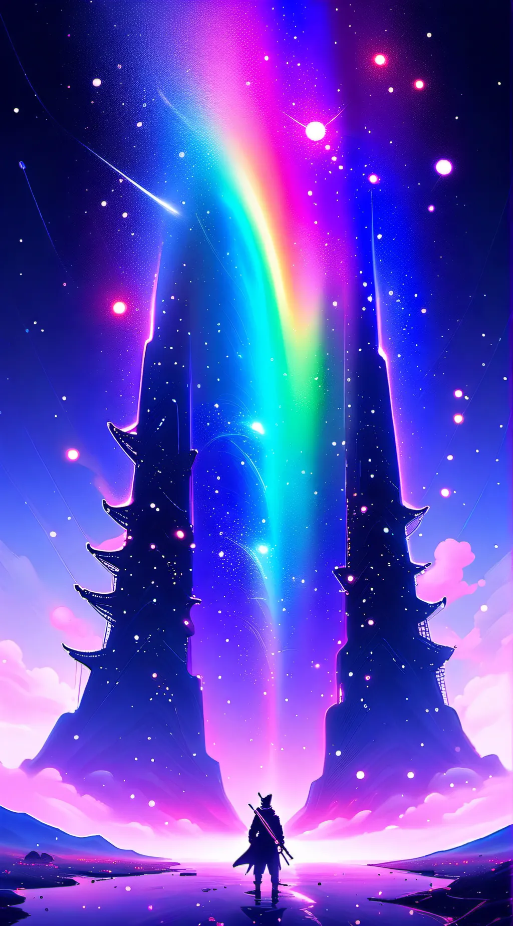 ai character: Rainbow friend  background