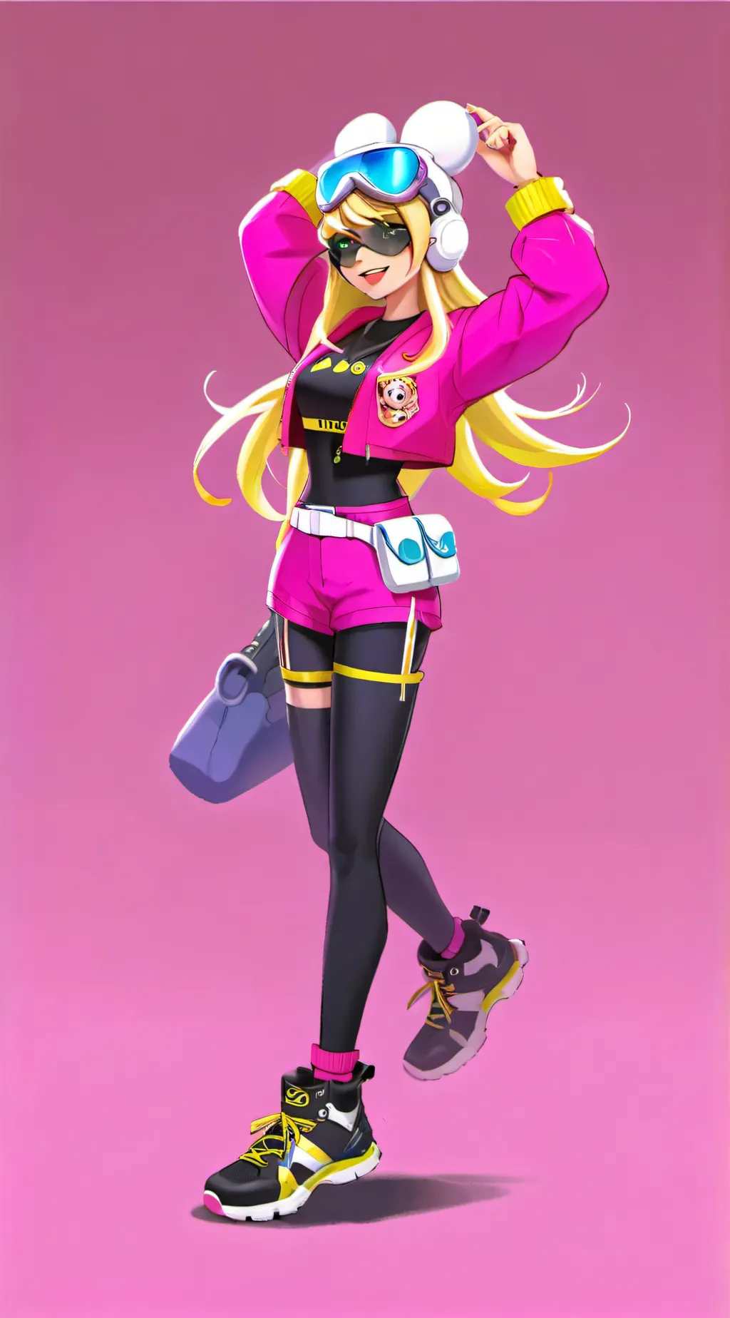 ai character: Ribbon Girl background