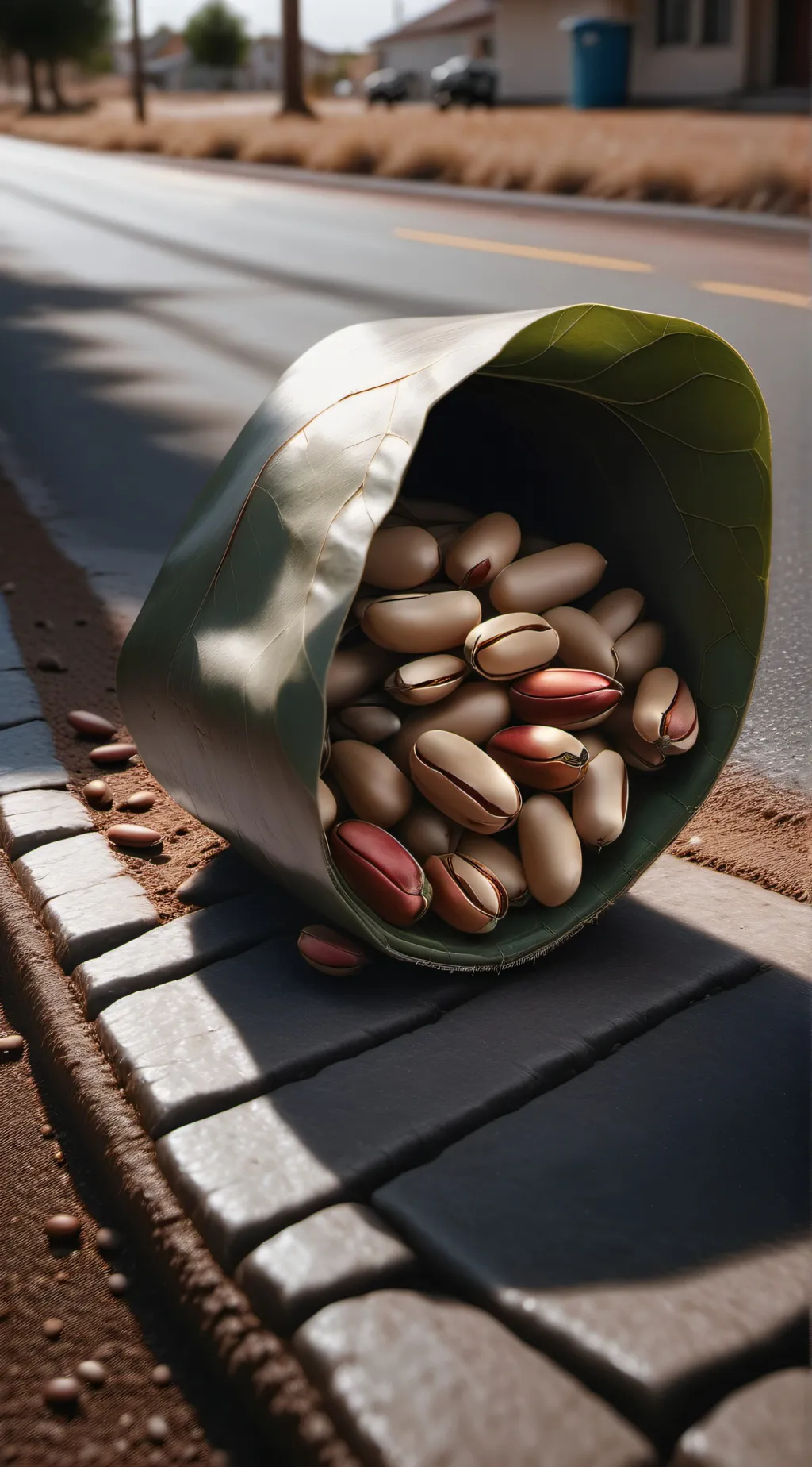 ai character: Hobo bean  background