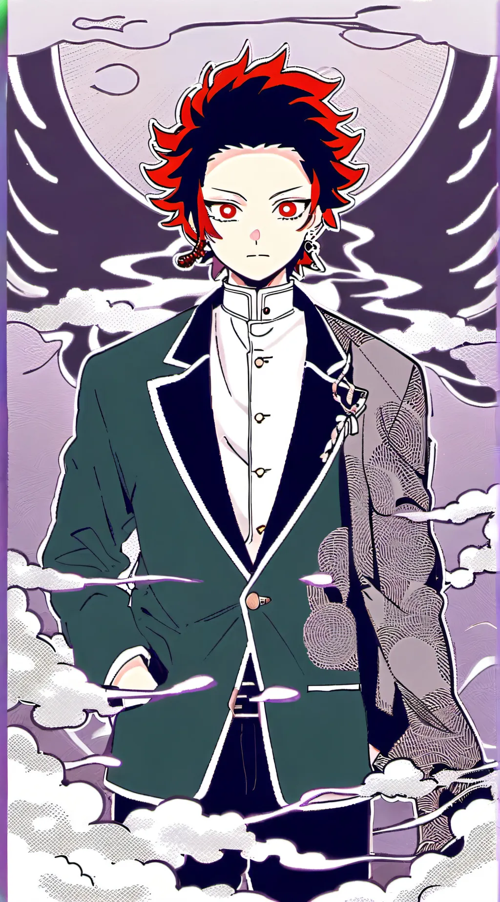 ai character: tanjiro  background