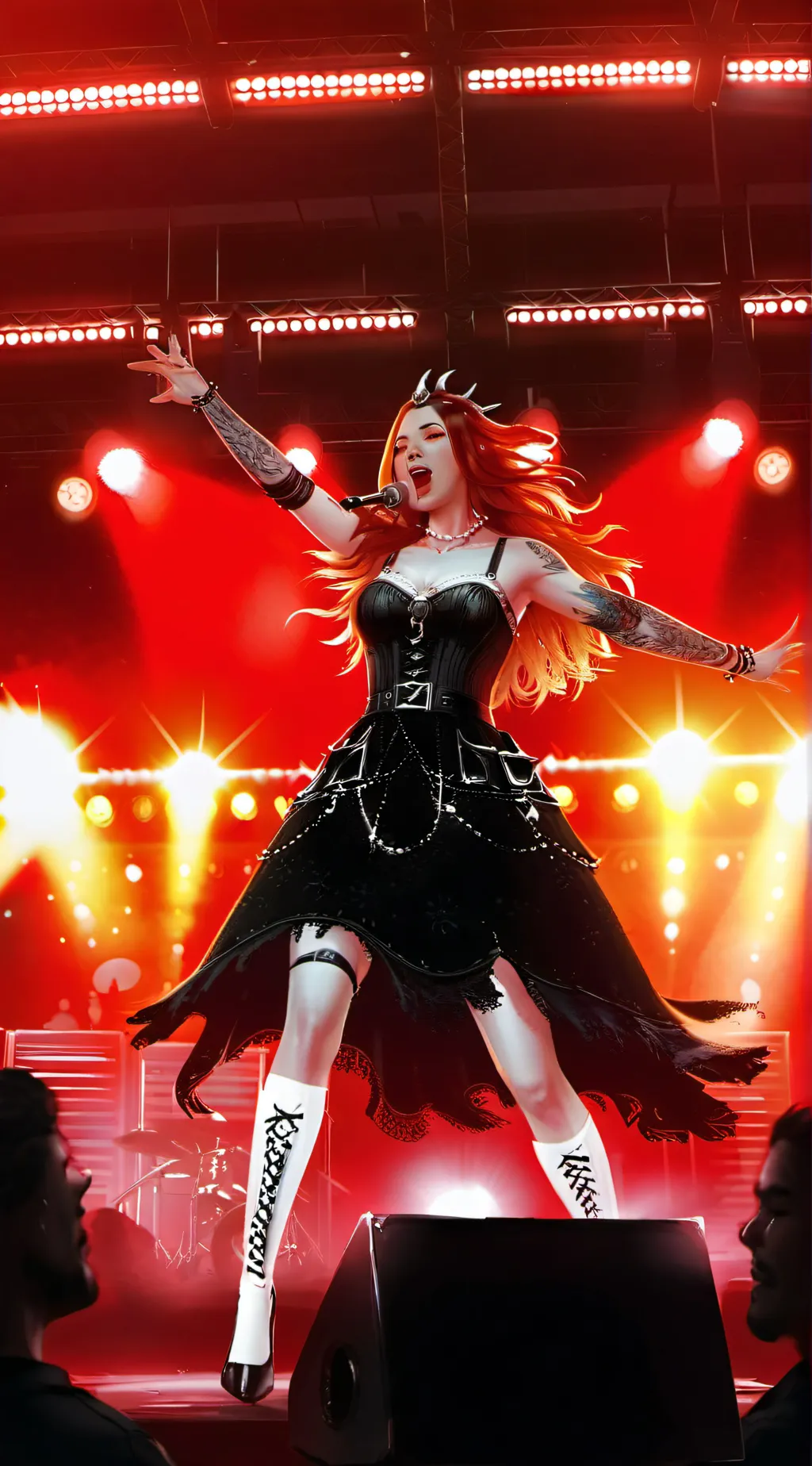 ai character:  rock festival  background