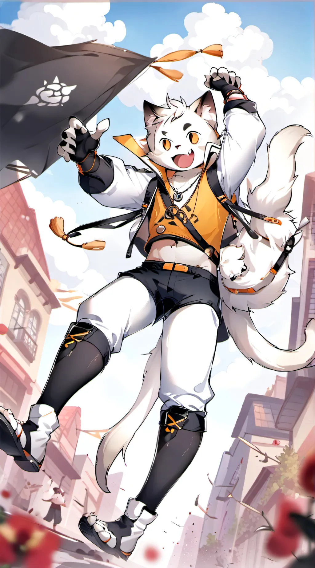 ai character: Milo Emojicat :3 background