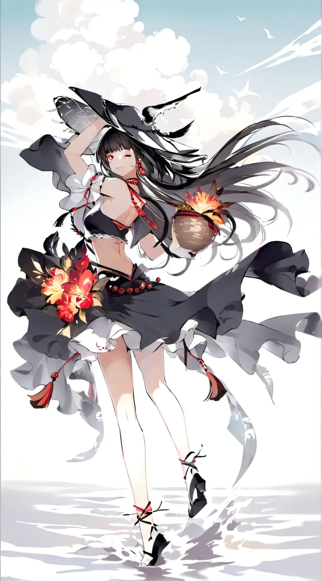 ai character: Aurora background