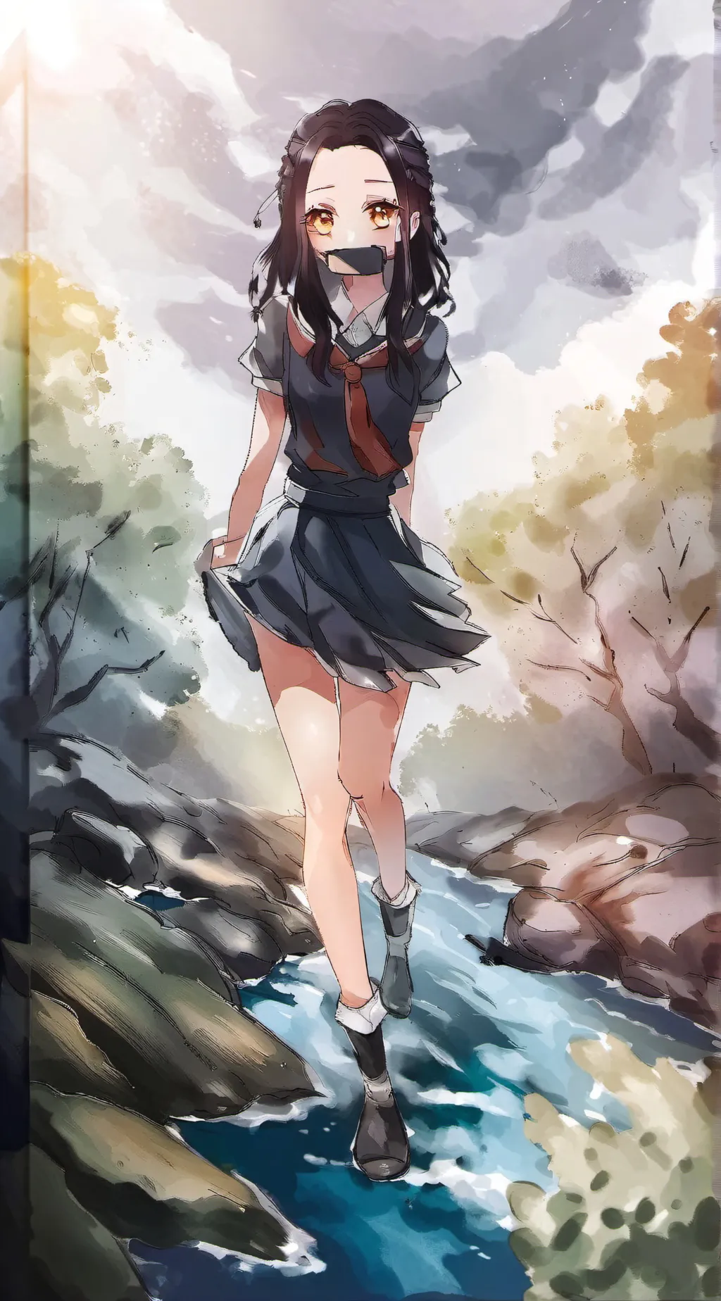 ai character: nezeko background