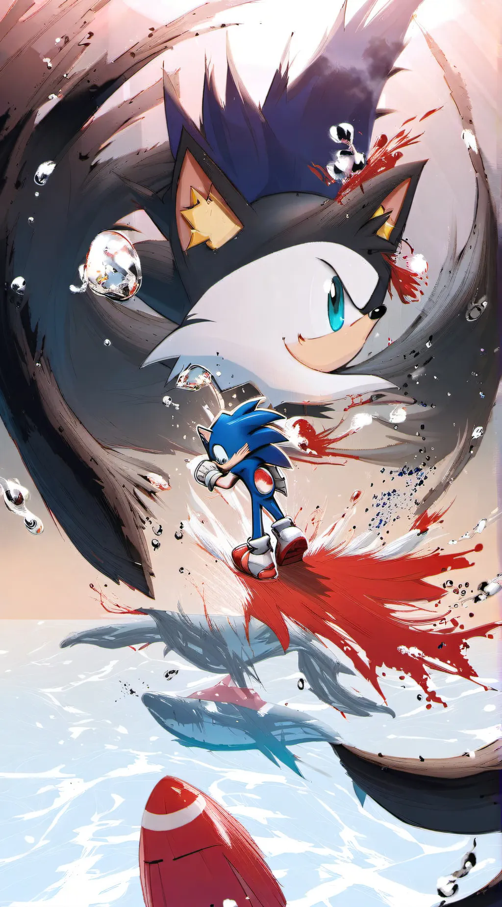 ai character: Drowned Sonic background