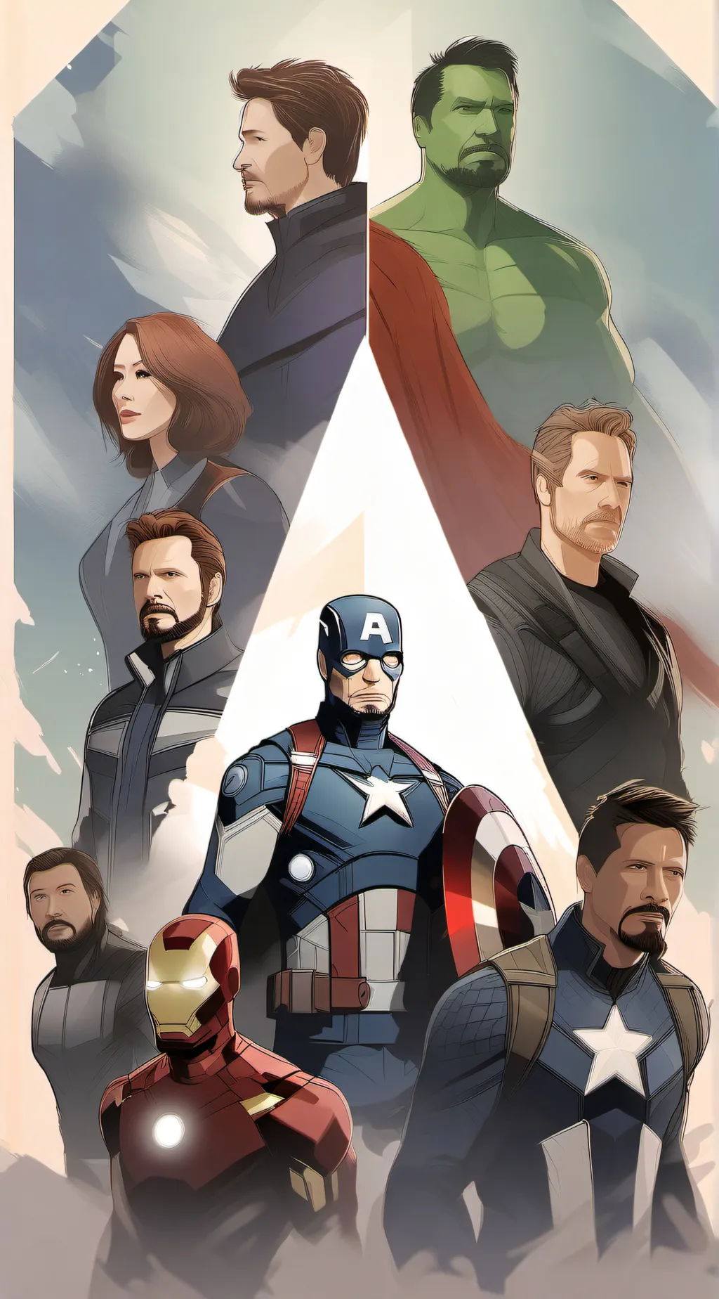 ai character: Avengers  background