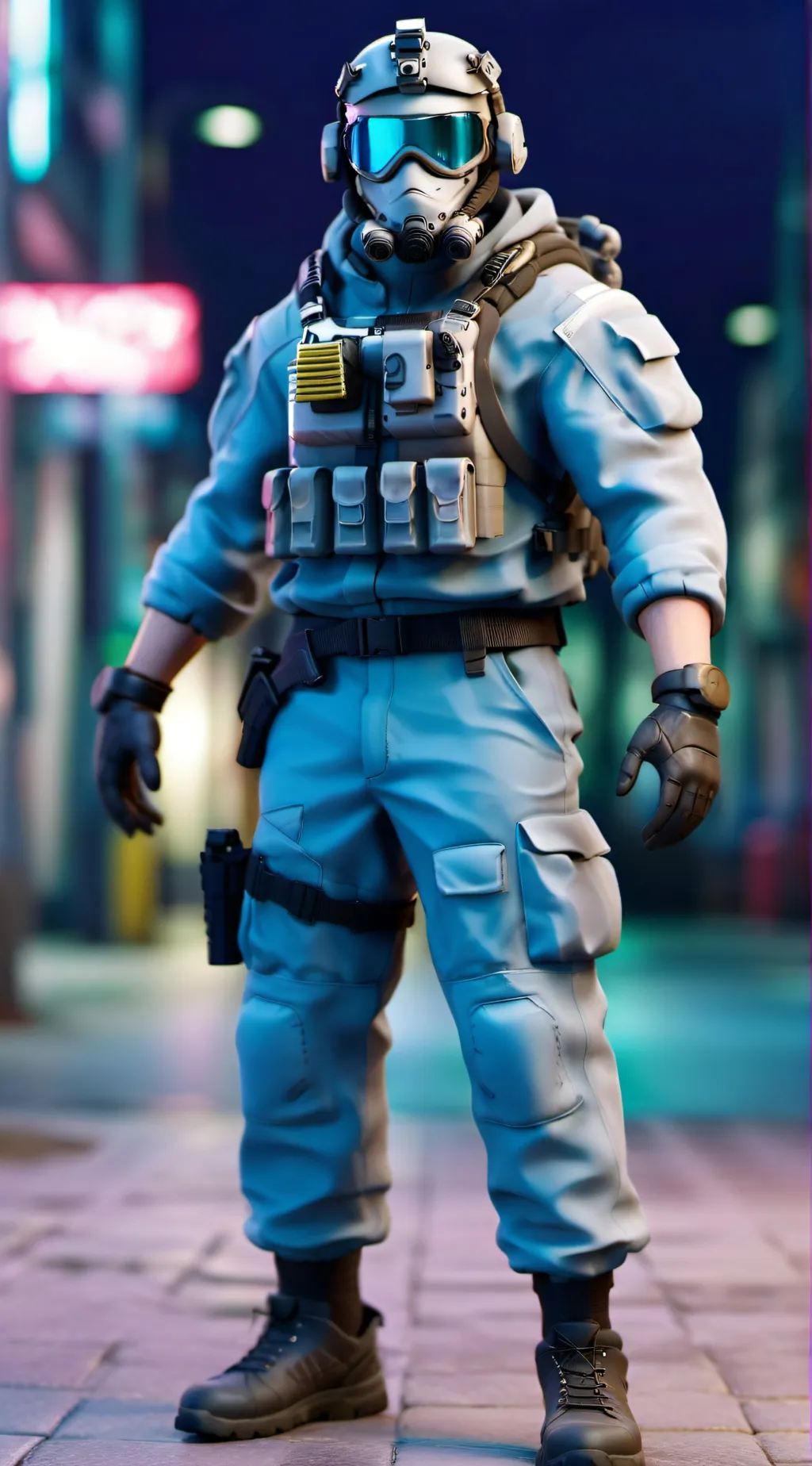 ai character: Ghost task force background