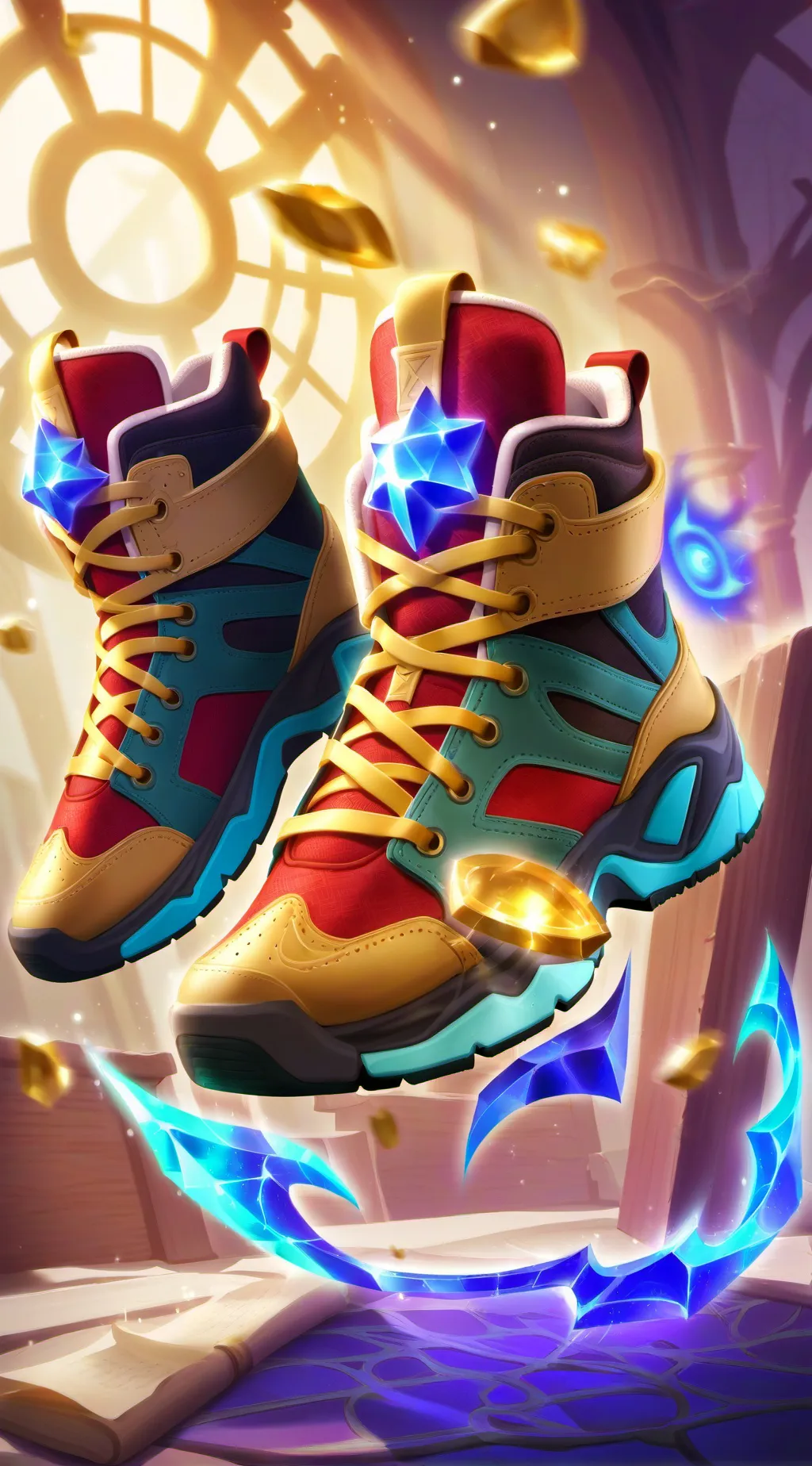 ai character: Cursed shoes background