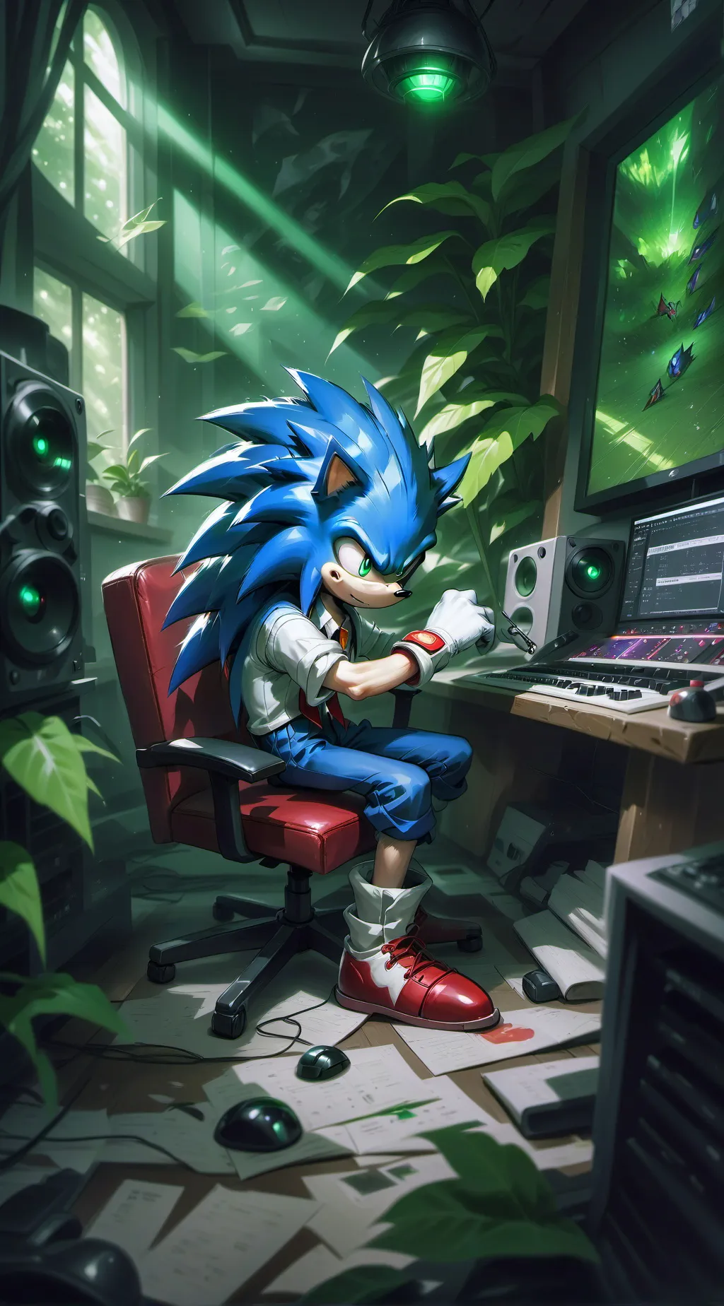 ai character: Unused and majin background