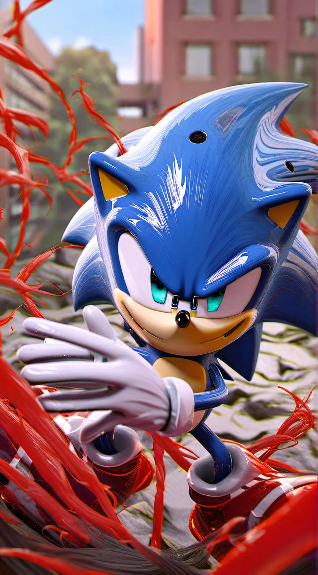 ai character: Sonic prime show background