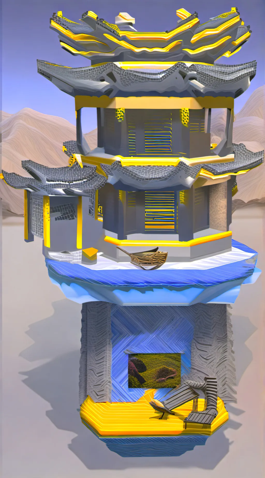 ai character: Mehck arena  background