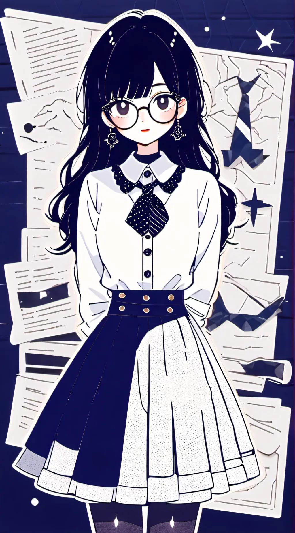 ai character: Feather background