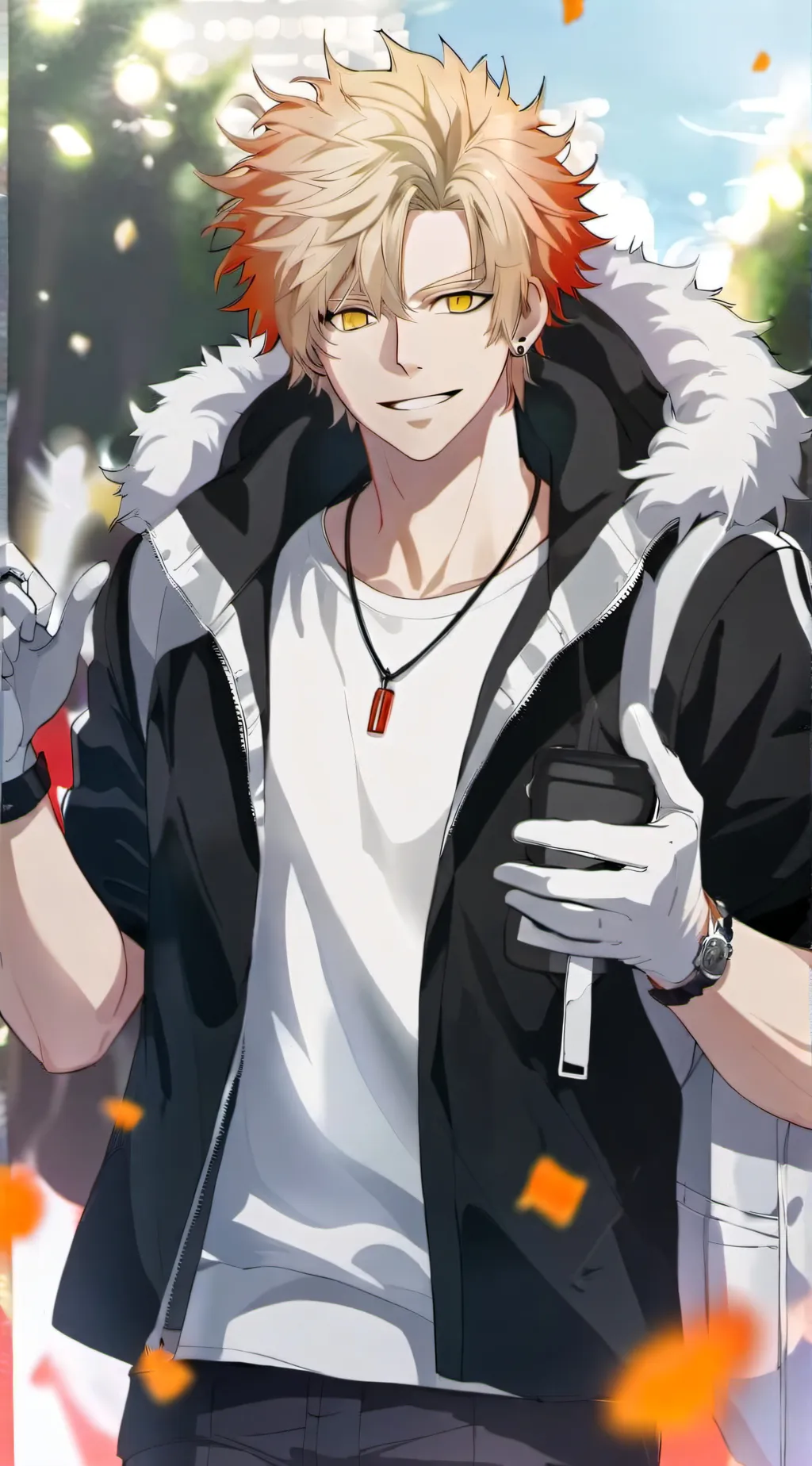 ai character: Bakugo Katsuki background