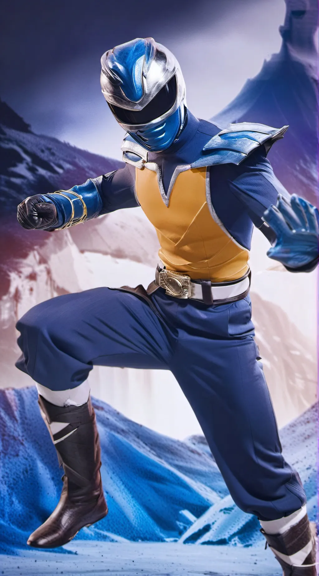 ai character: Blue ranger  background