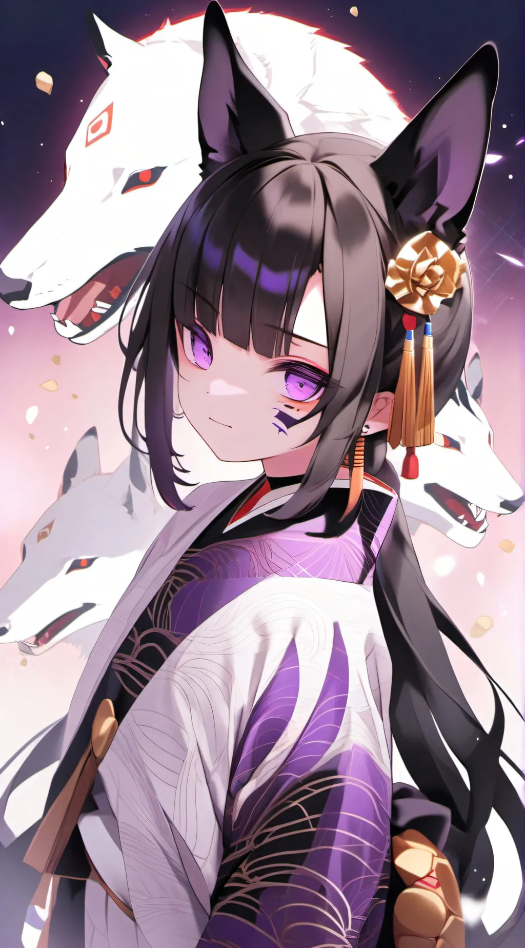 ai character: Moon background