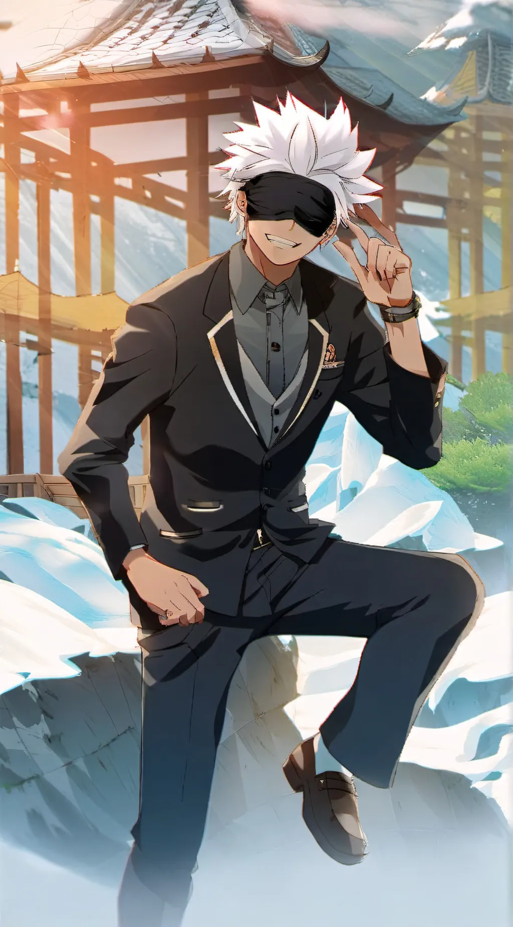 ai character: Gojo saturo background