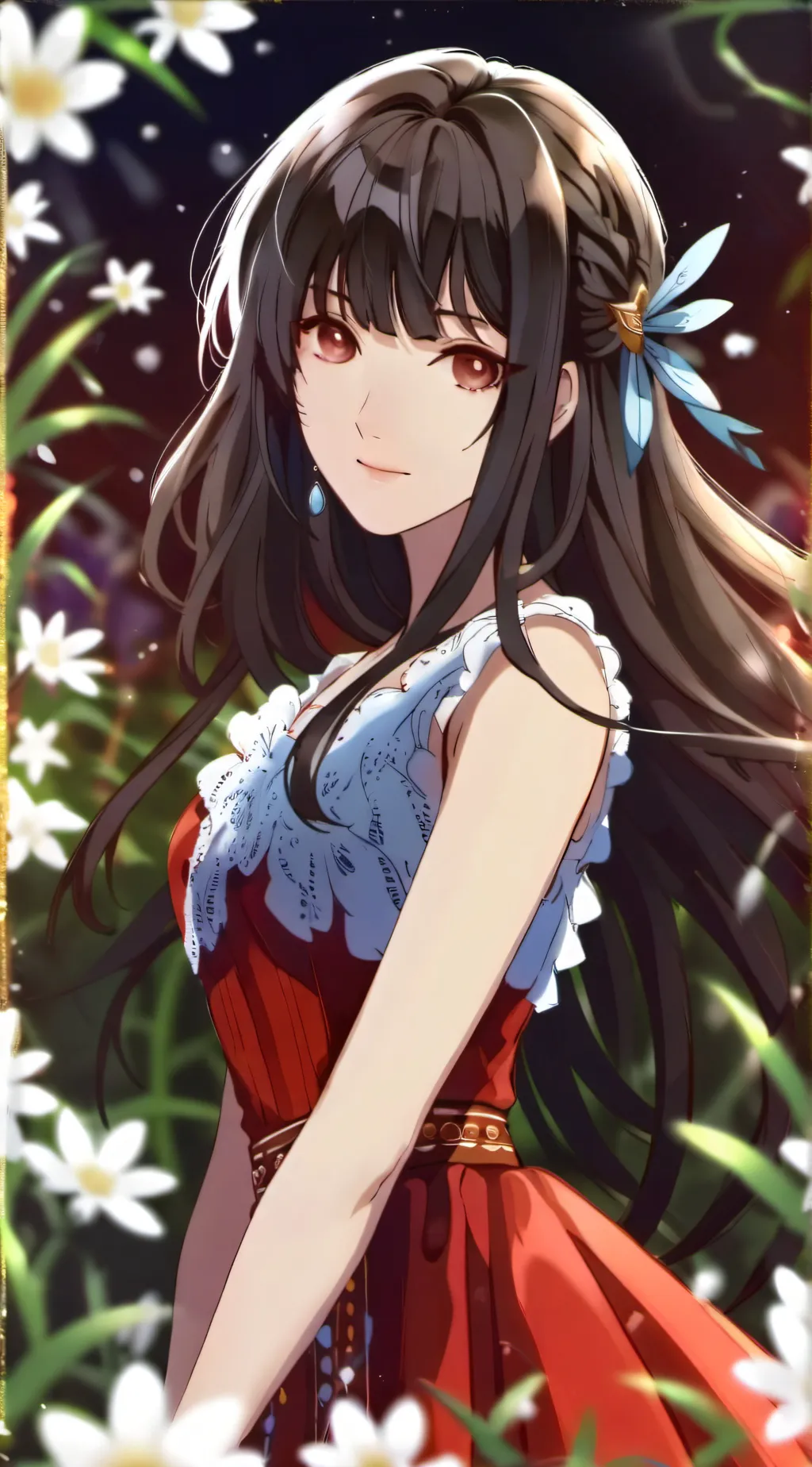 ai character: Ashley  background