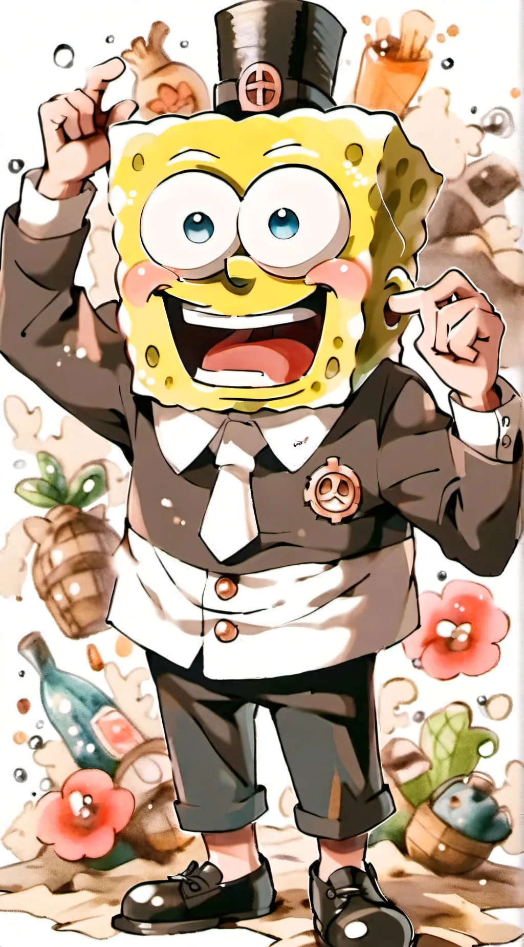 ai character: SpongeBob background