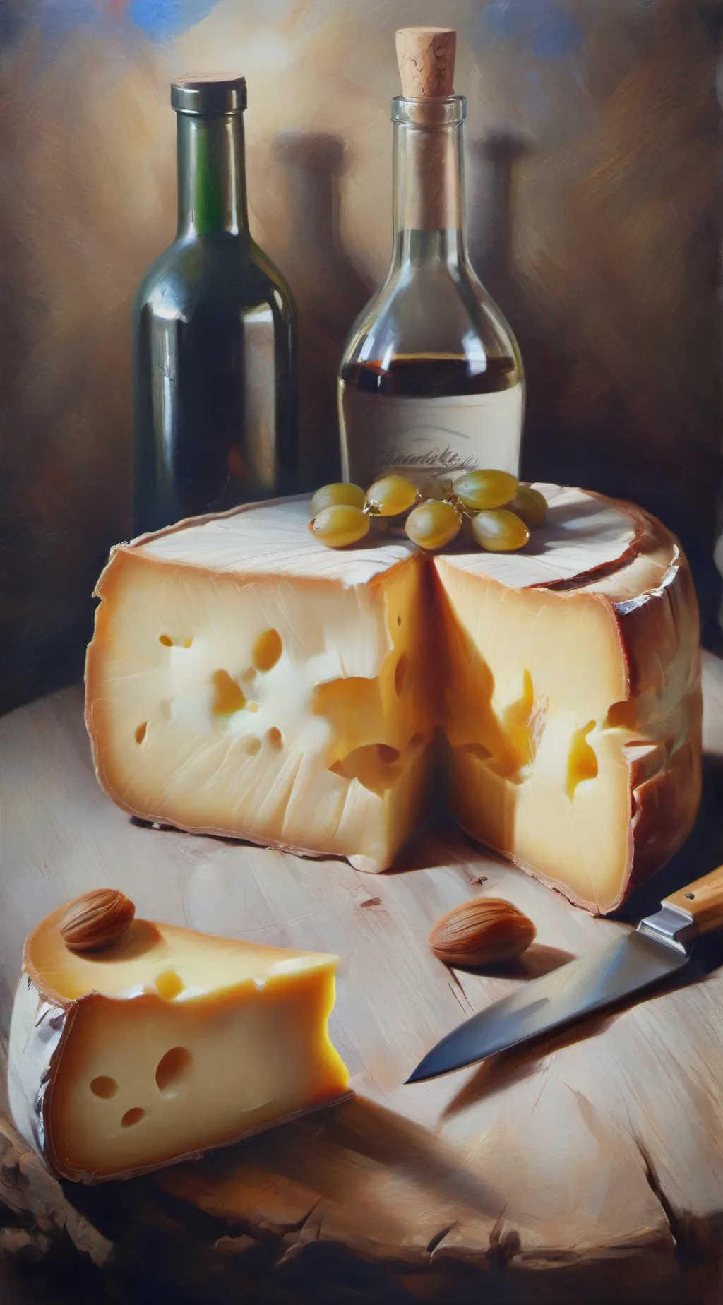 ai character: cheese background