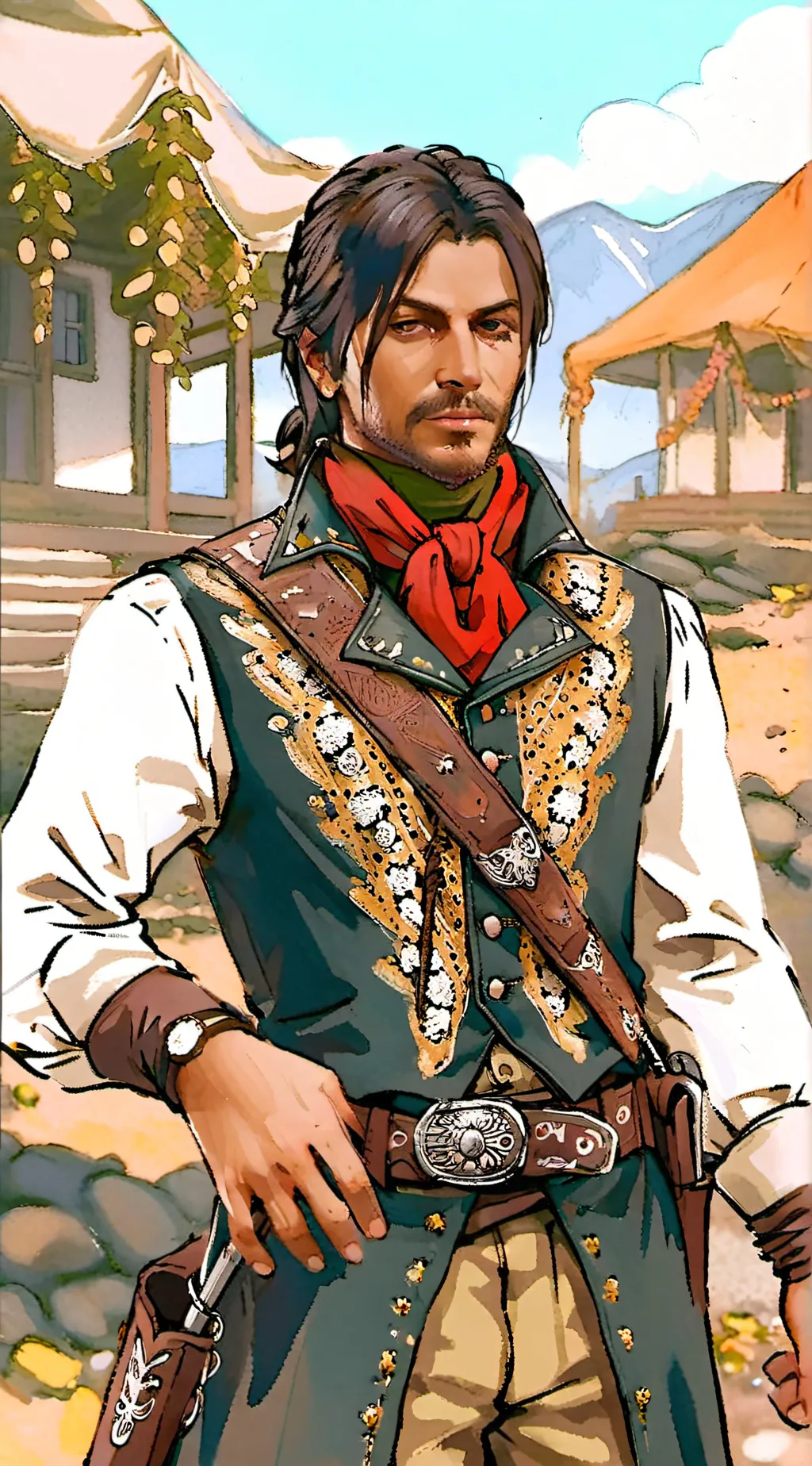 ai character: Javier escuella  background