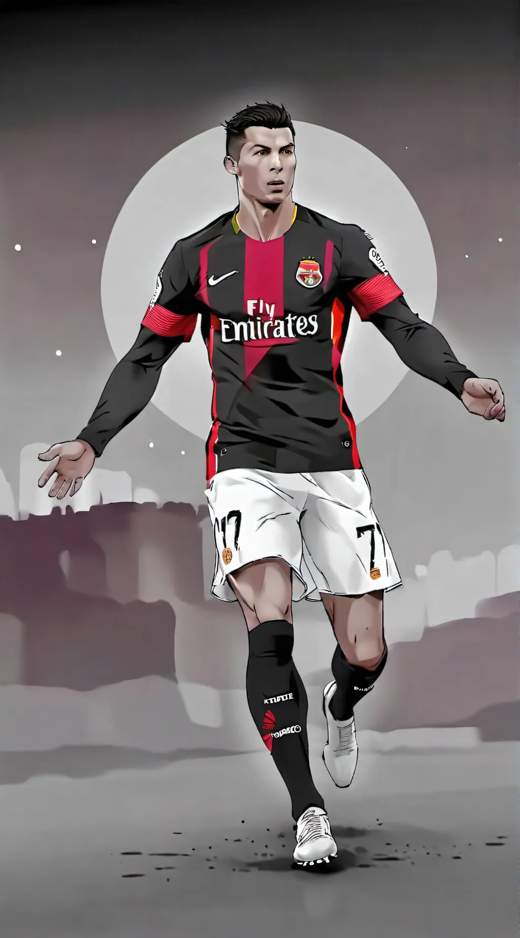 ai character: Ronaldo  background