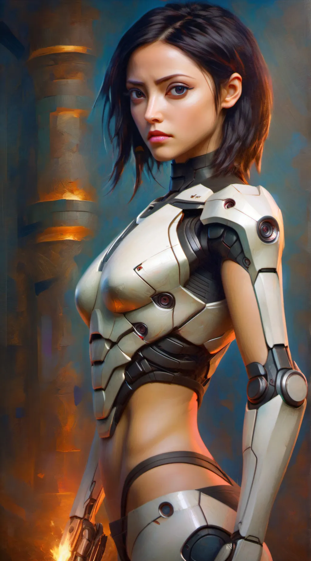 ai character: alita battle angel background