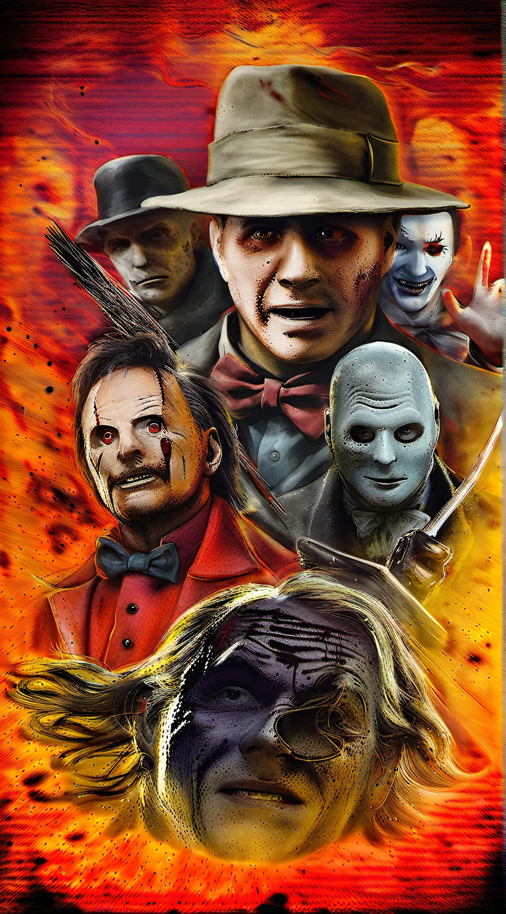 ai character: horror icons background