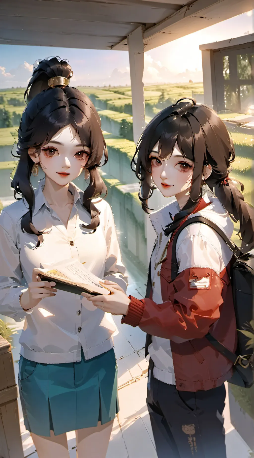 ai character: maya and mida background