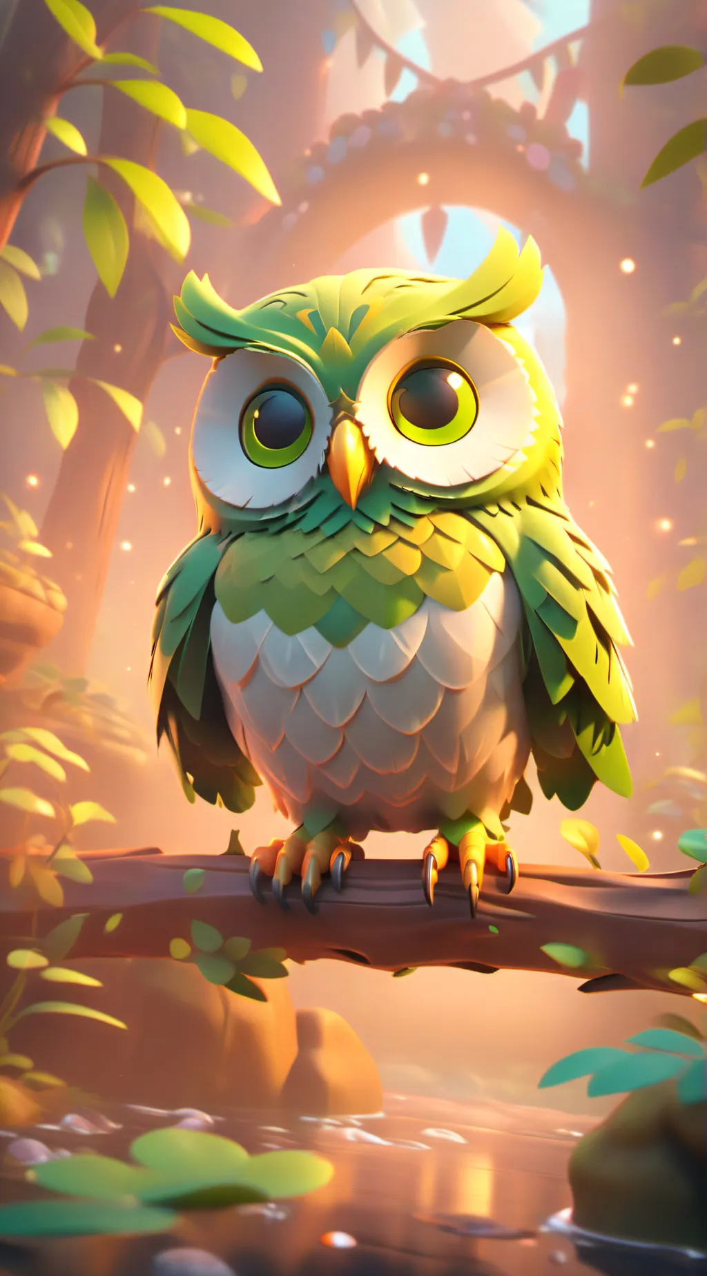 ai character: Duolingo 💚 background