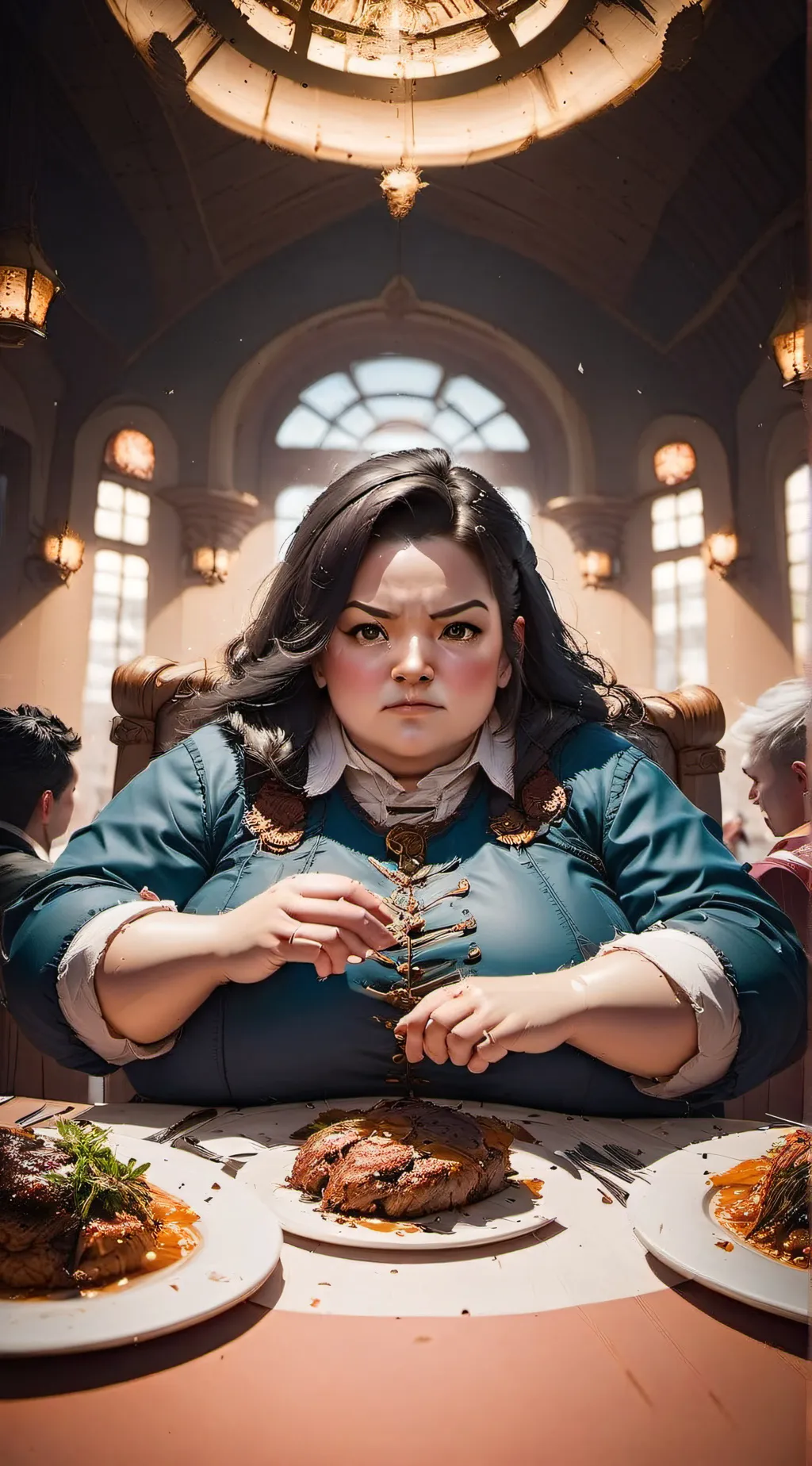 ai character: 🚫 Challengin Woman background