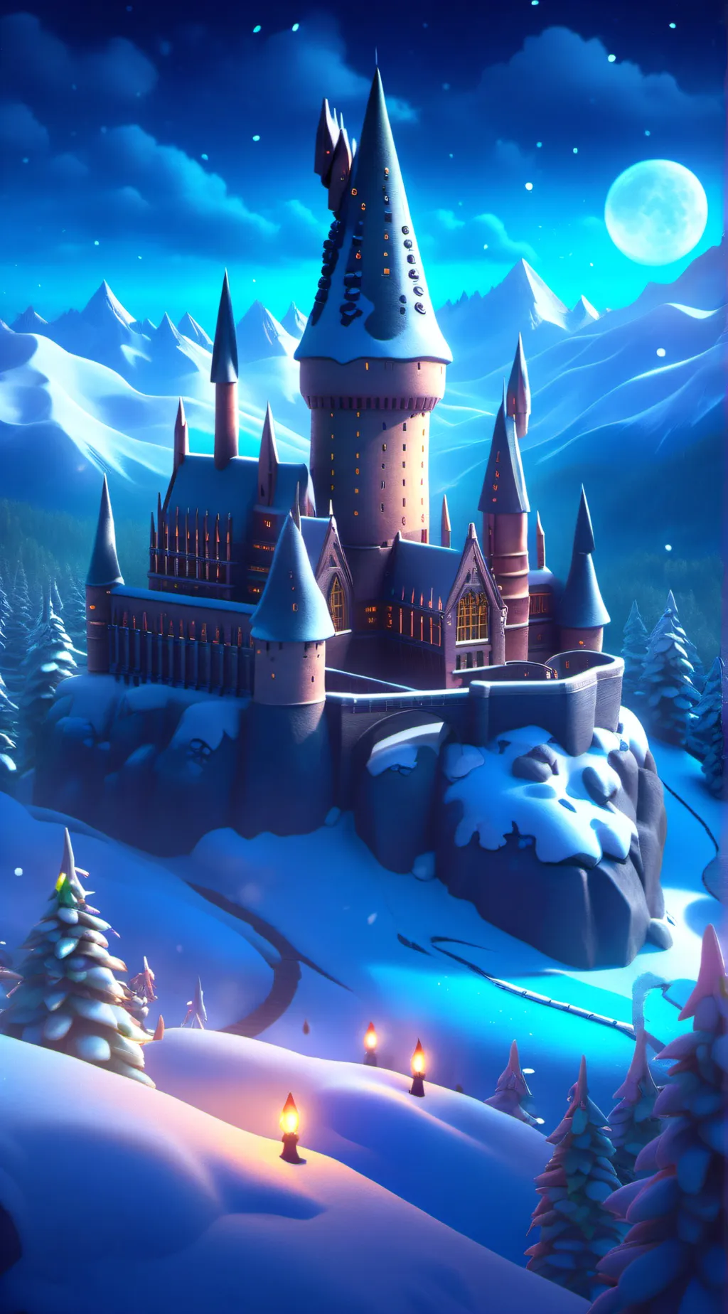 ai character: Hogwarts  background