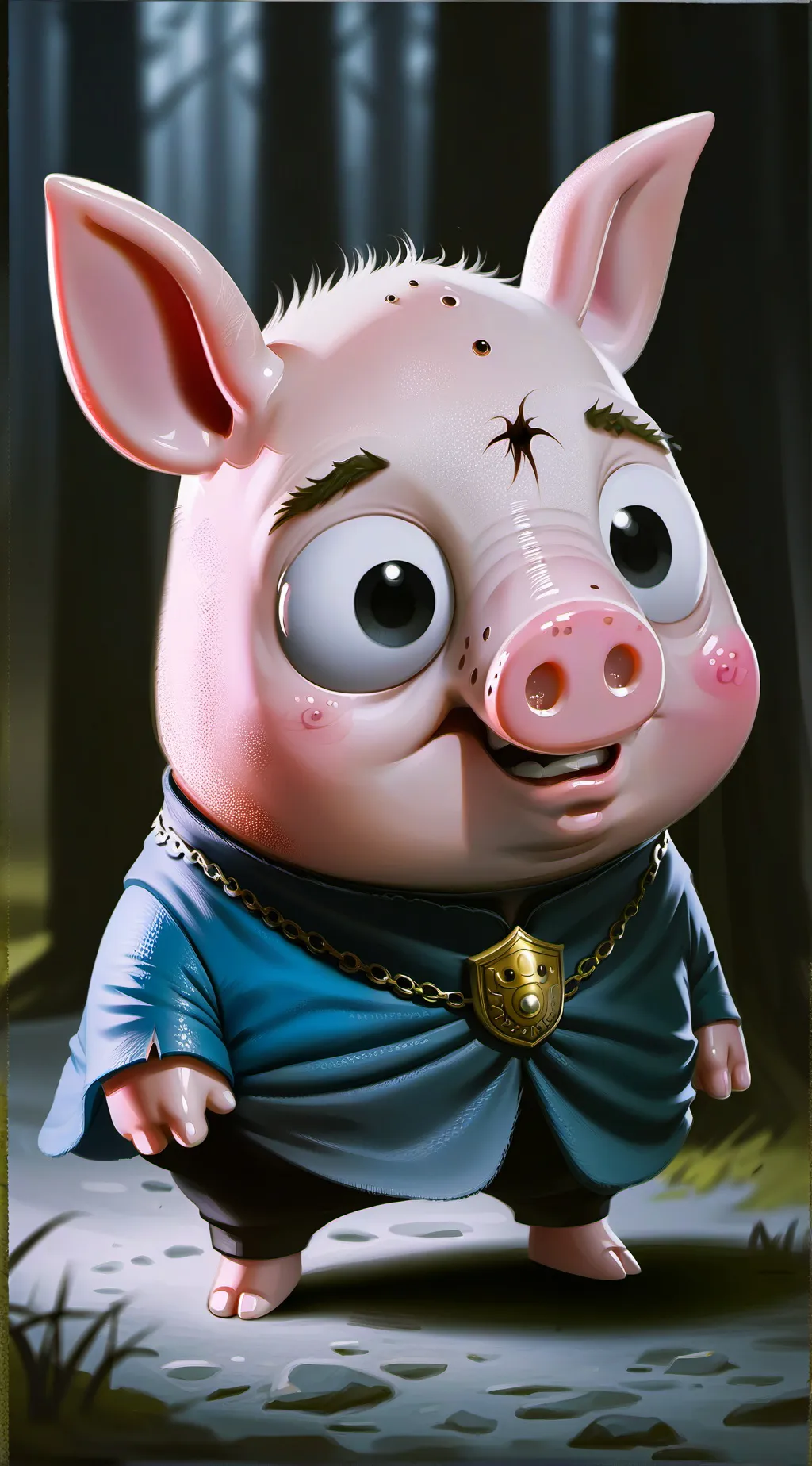 ai character: Peppa pig boss background