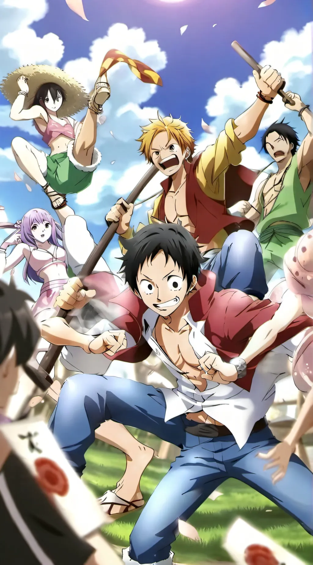 ai character: Straw hats  background