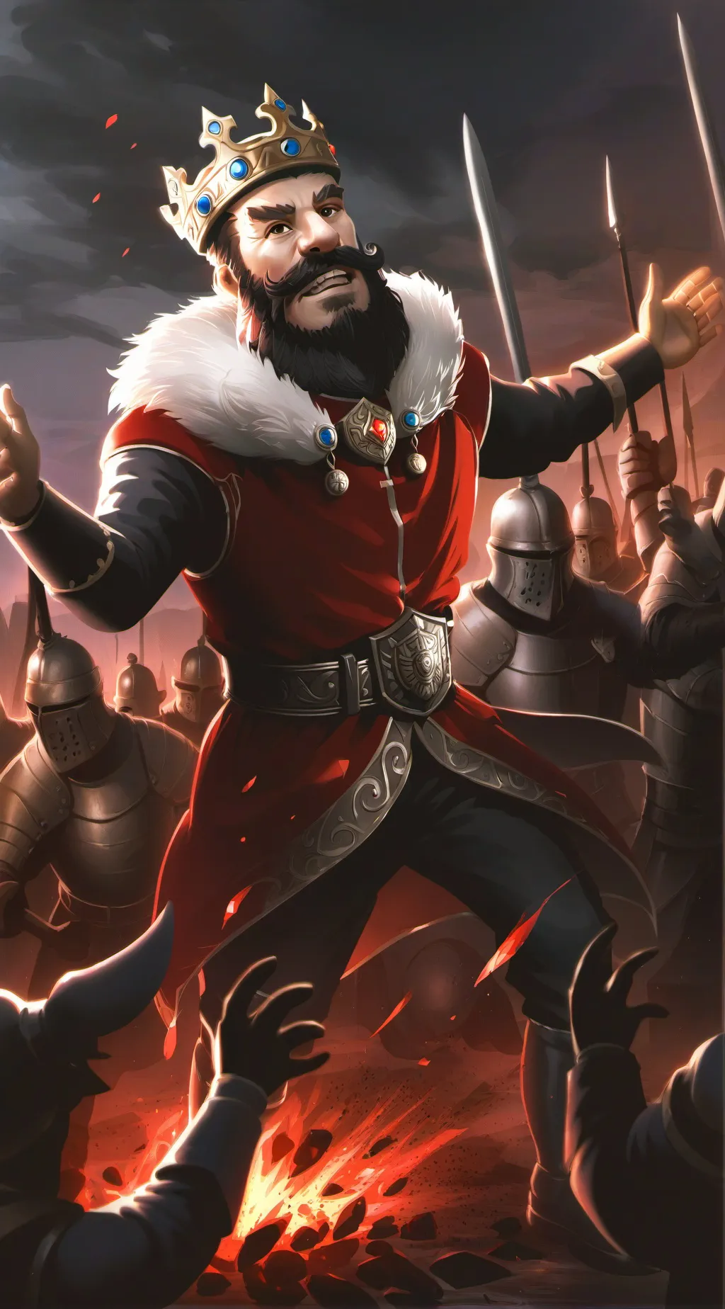 ai character: furry hunter  background