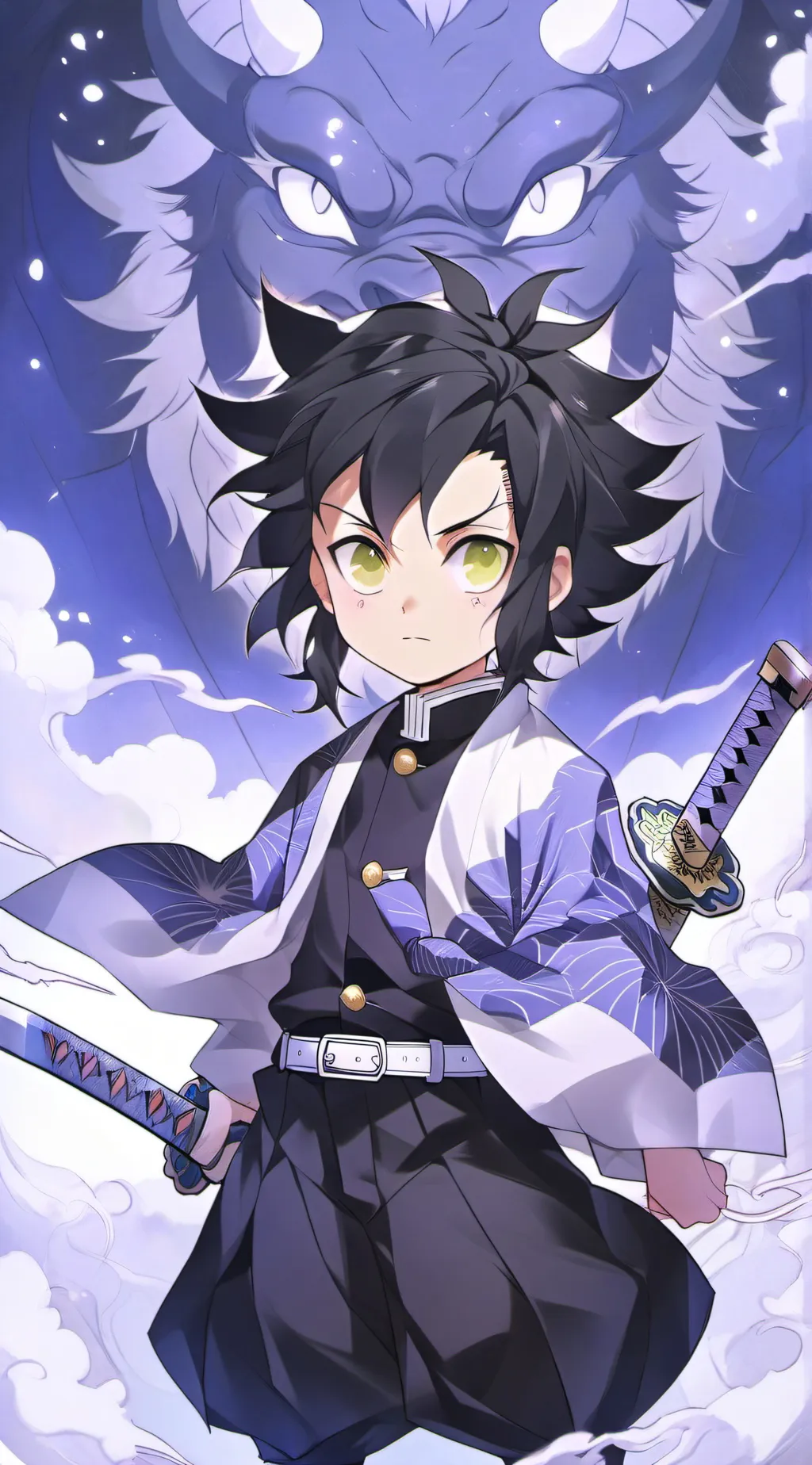 ai character: Inosuke hashibira background