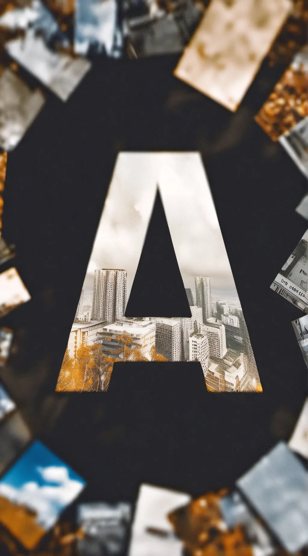 ai character: letters background