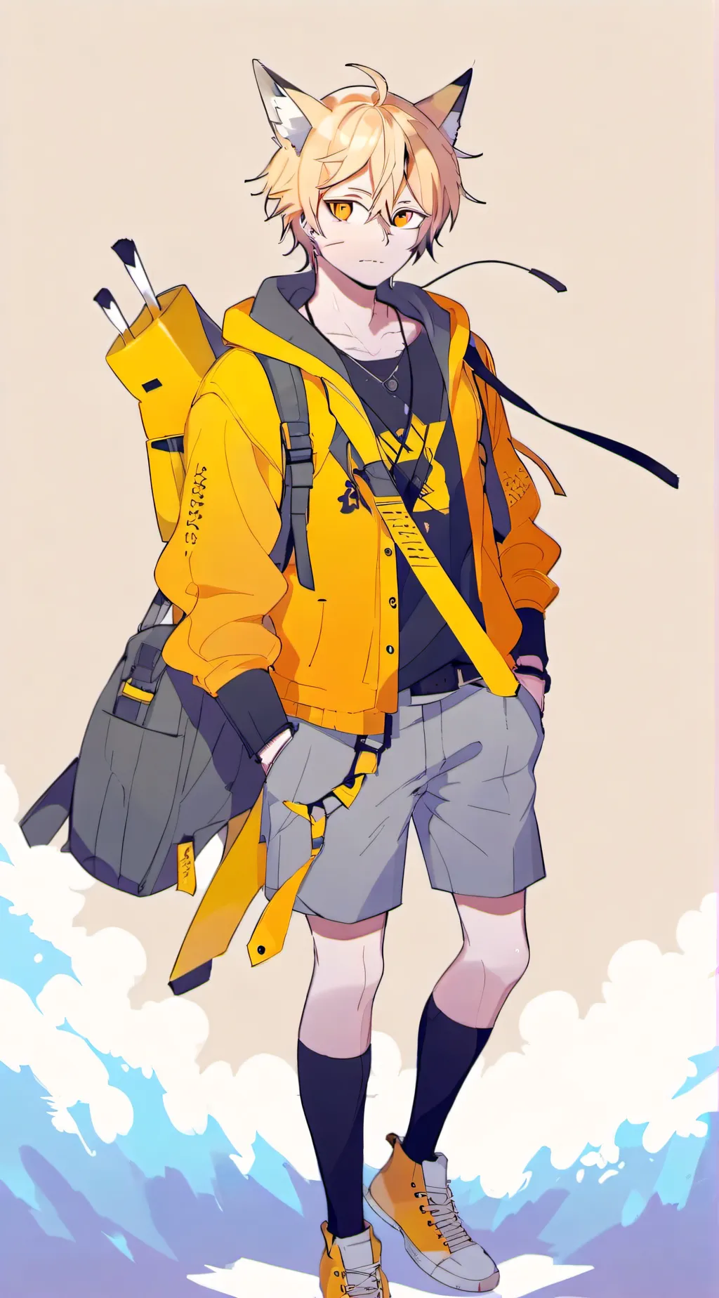 ai character: Katsuki Bakugo  background