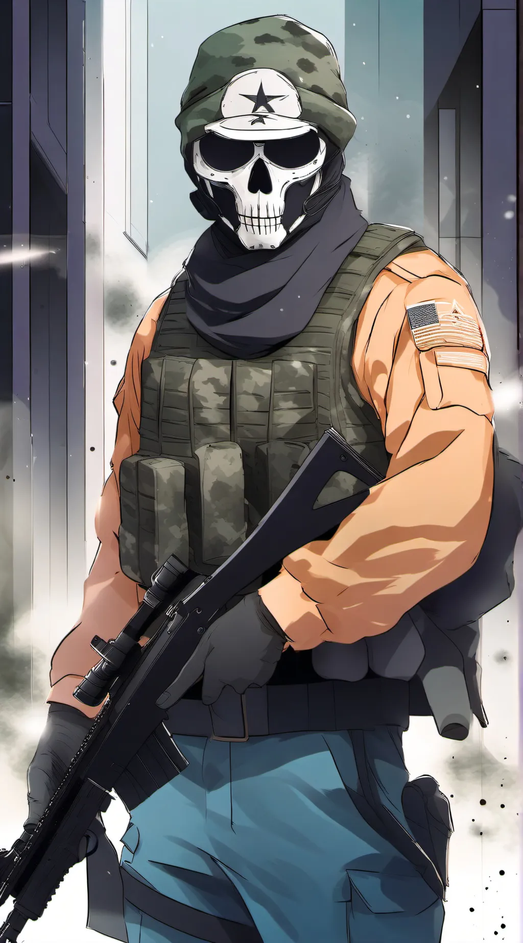 ai character: Ghost background