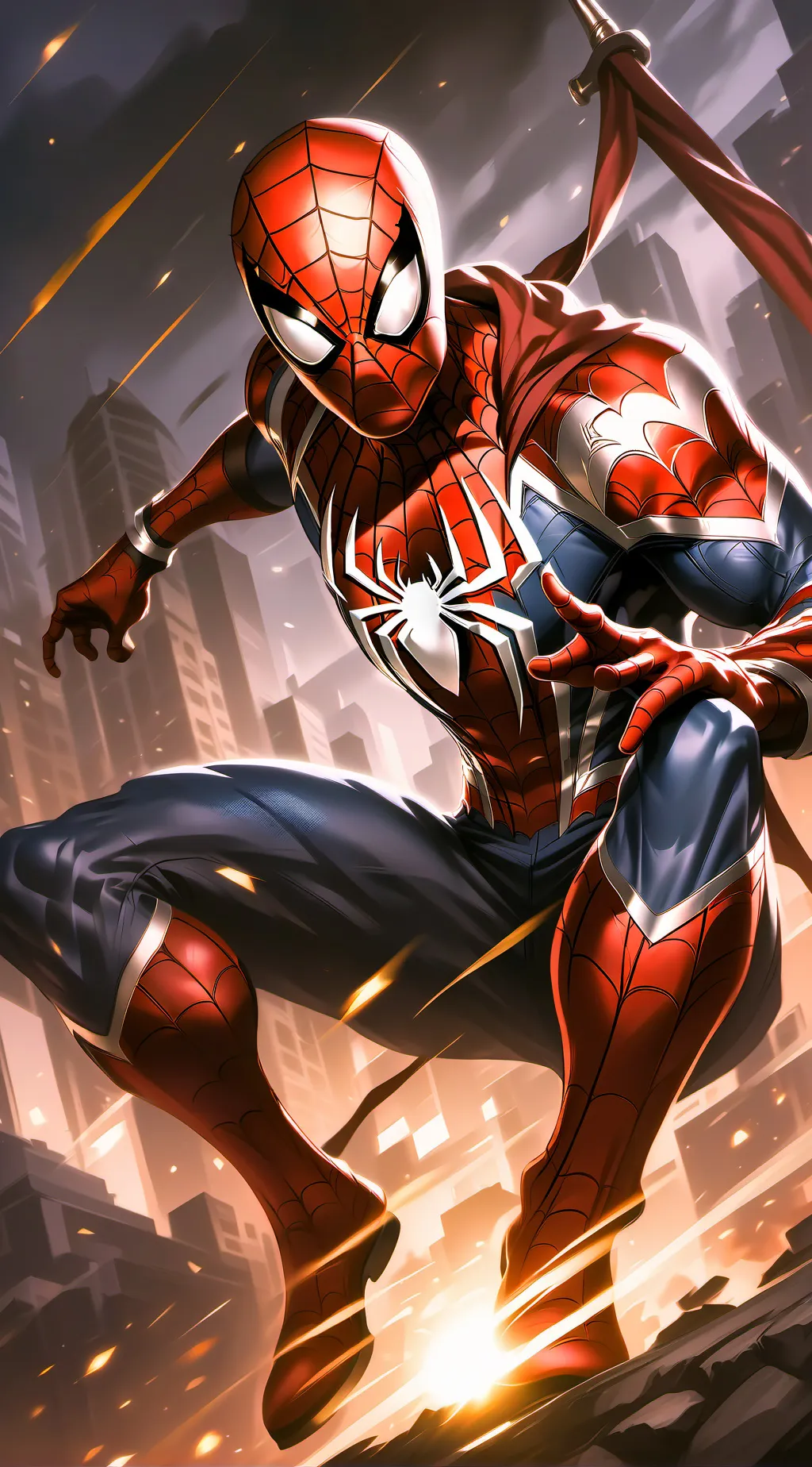 ai character: Evil Spiderman  background