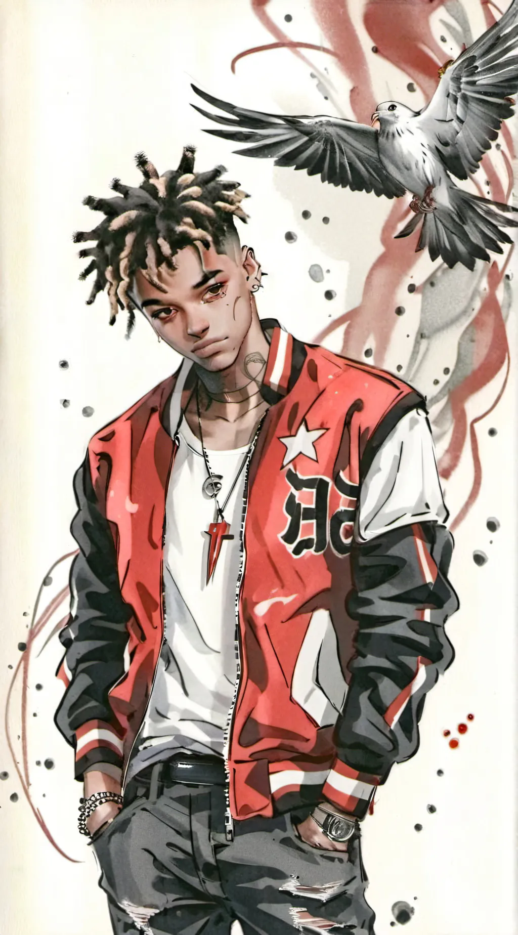 ai character: Xxxtentacion  background