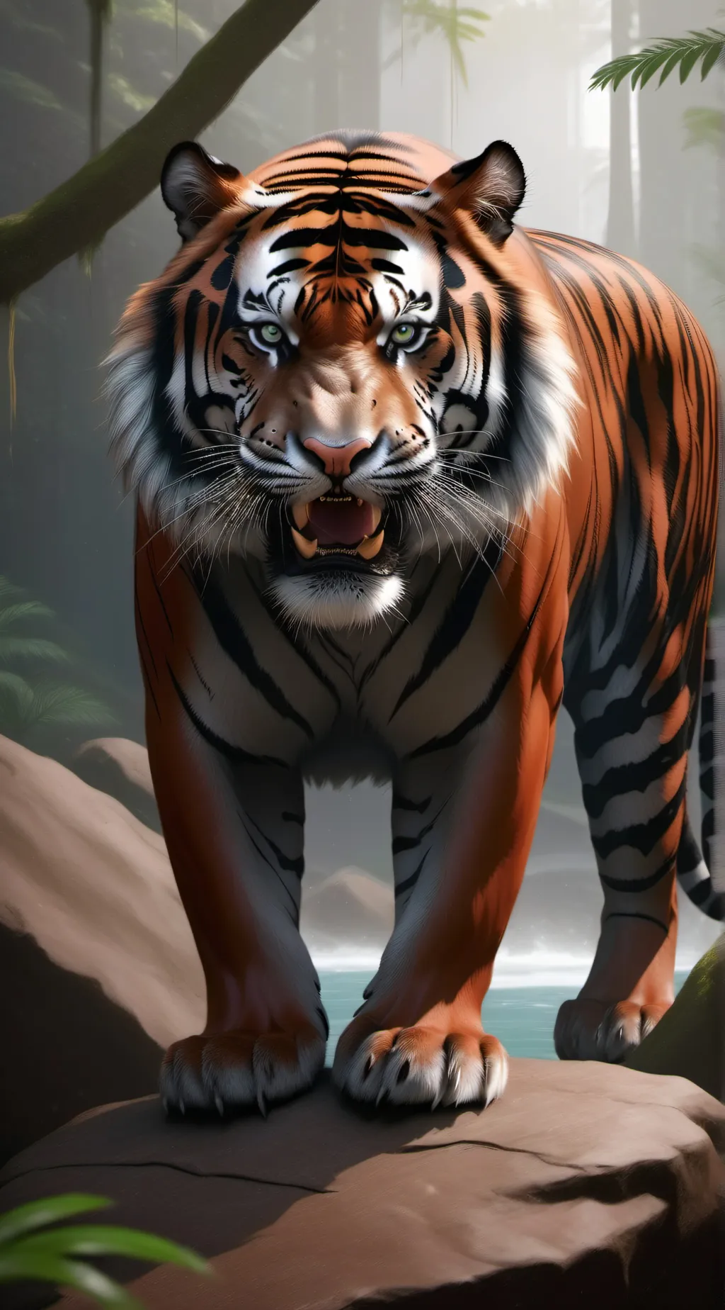 ai character: tiger background